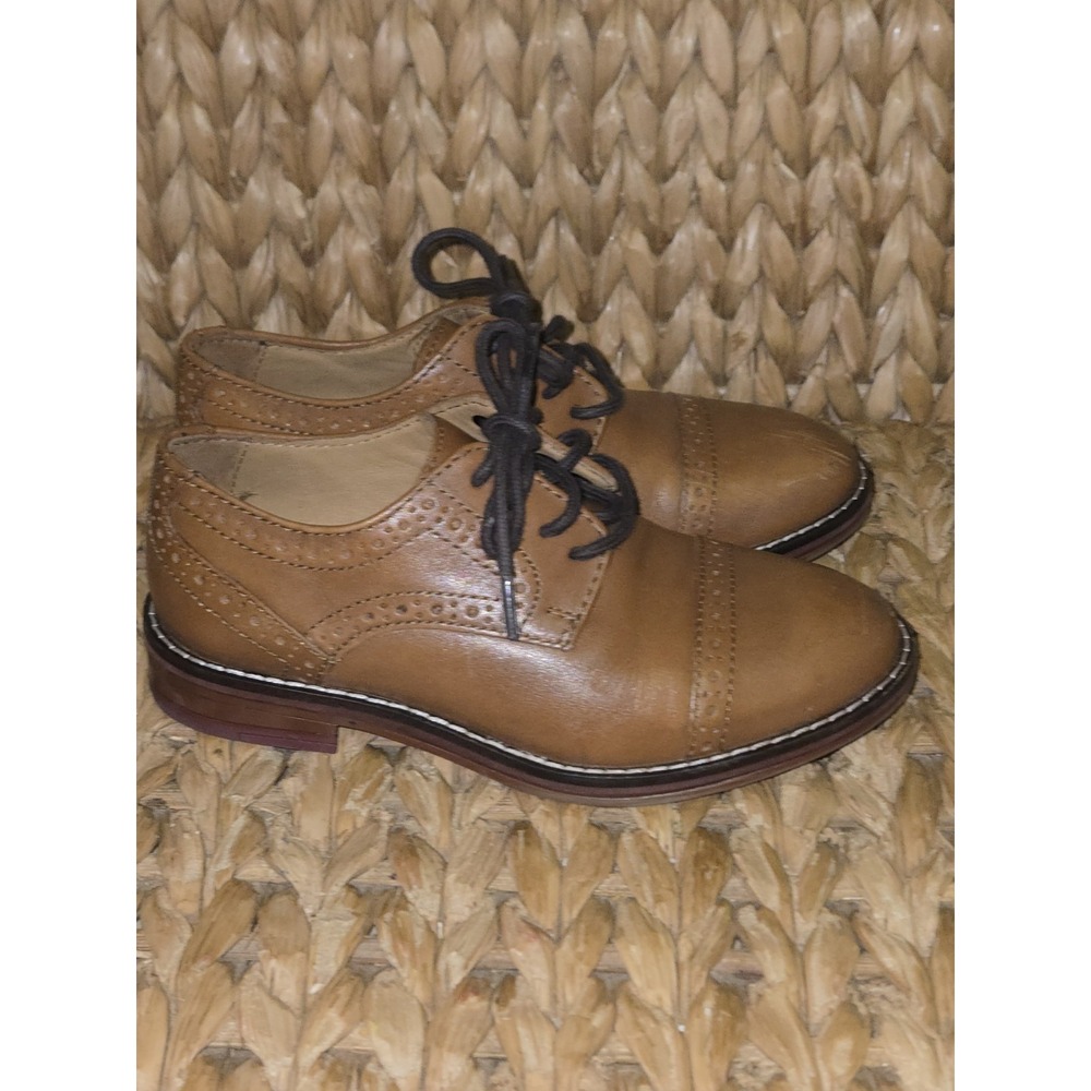 Johnston & Murphy Kid's Boys Size 11 Conard Leather Cap Toe Oxfords Brown